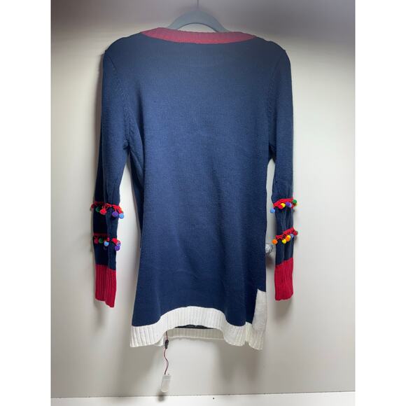 Holiday Time. Women’s Sz M (8-10) Ugly Christmas Santa Tree Light Up Sweater - Picture 12 of 14